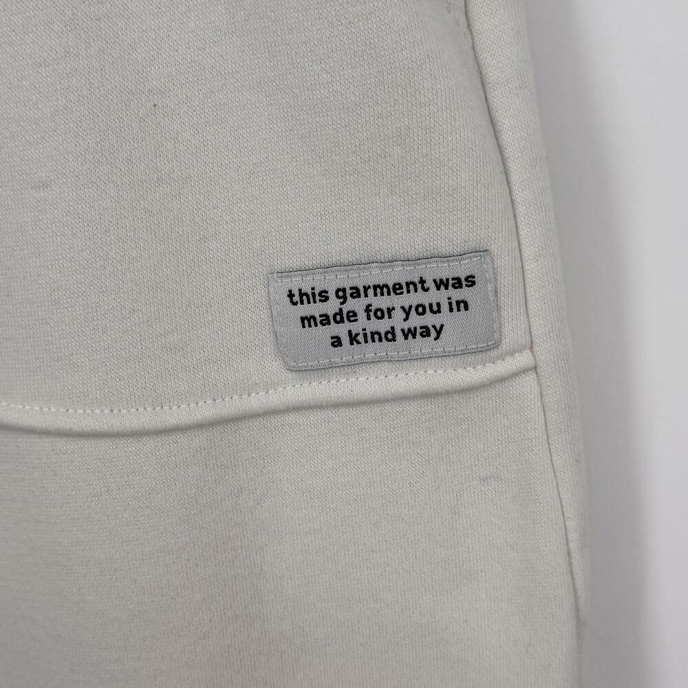 H&M Pants Womens XS White Fleece Wide Leg Elastic Waist Pockets Lounge Basic - Picture 4 of 11